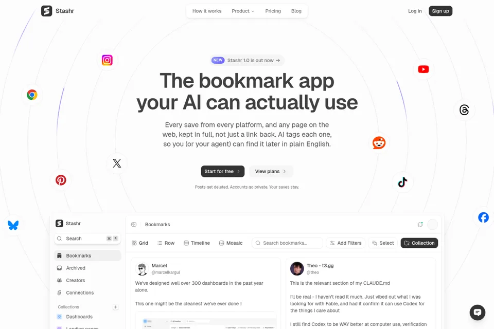 Aperçu de la landing page