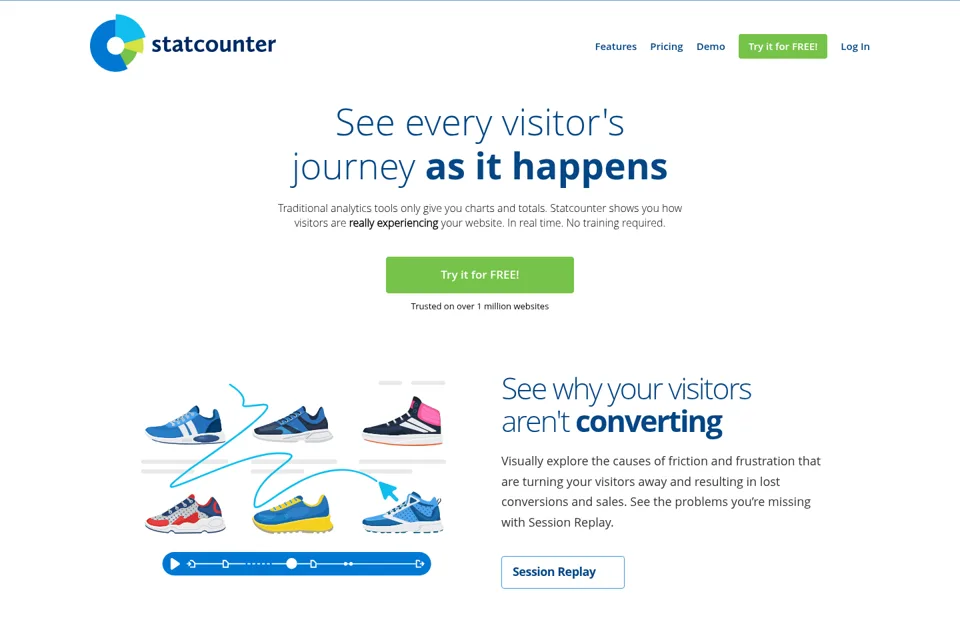 Aperçu de la landing page