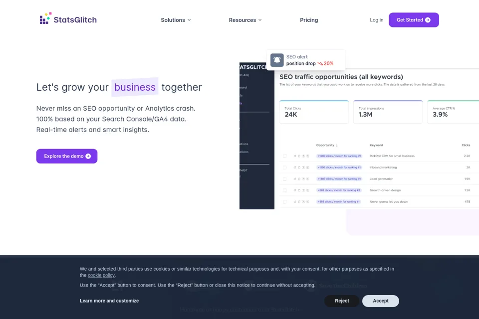 Landing page preview