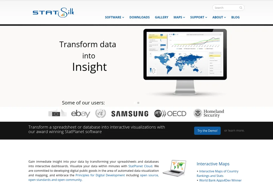 Aperçu de la landing page