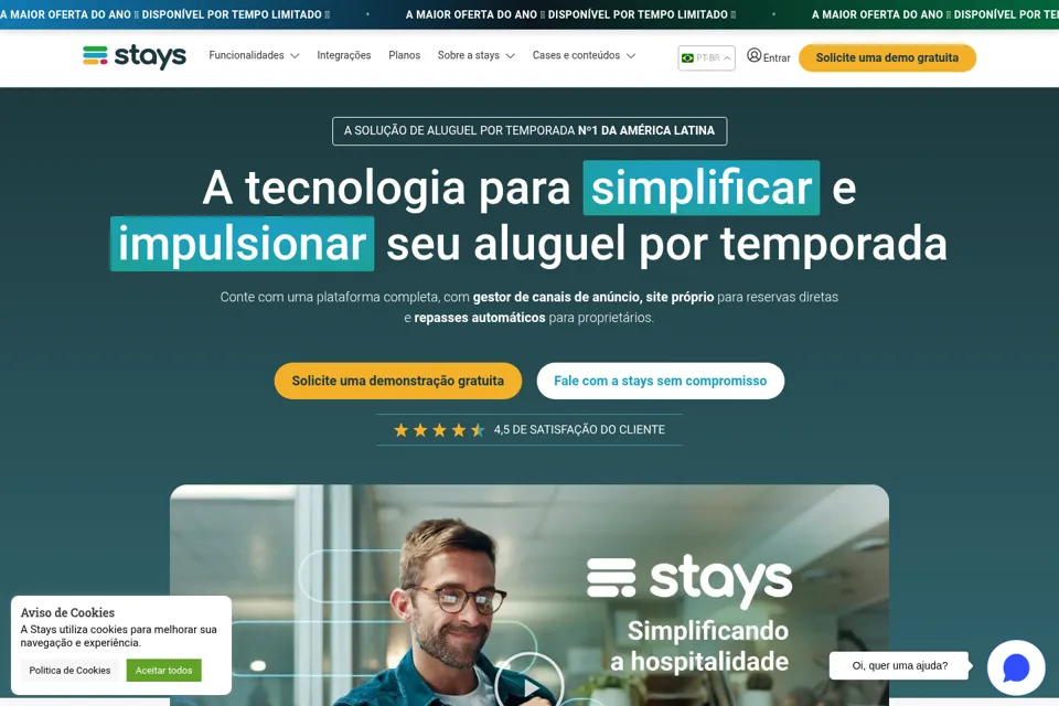 Aperçu de la landing page