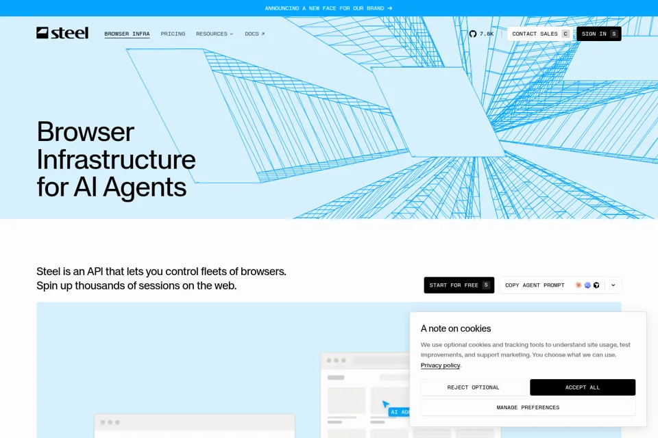 Landing page preview