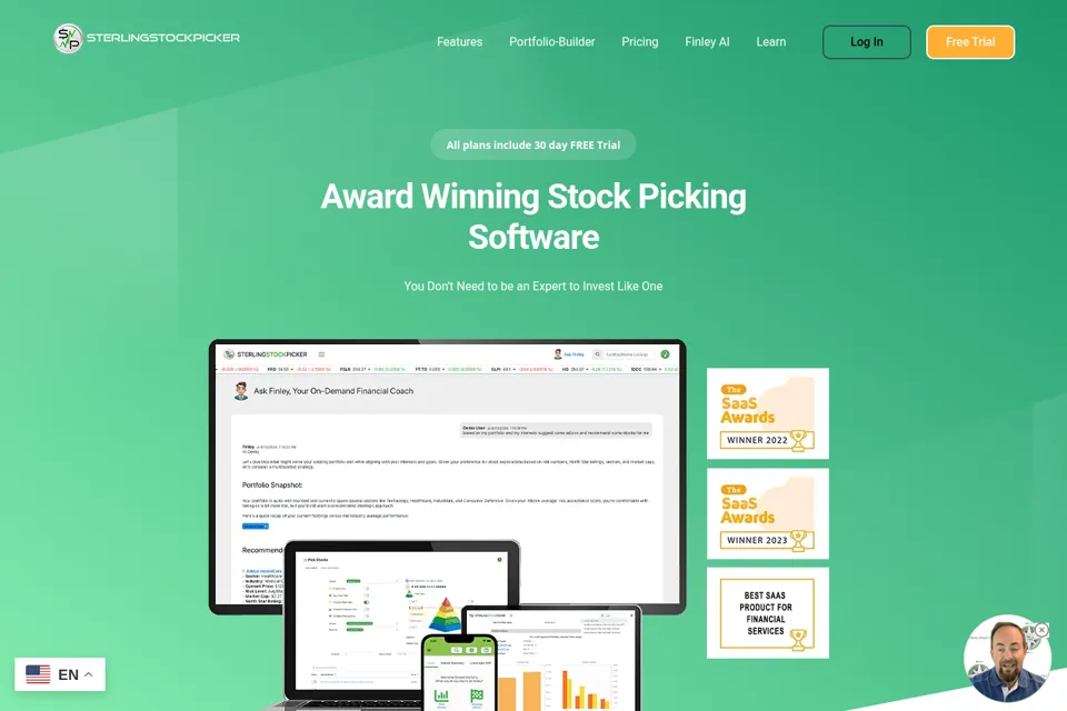 Aperçu de la landing page