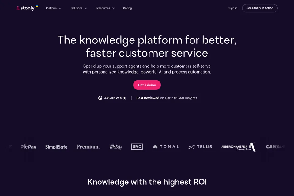 Aperçu de la landing page