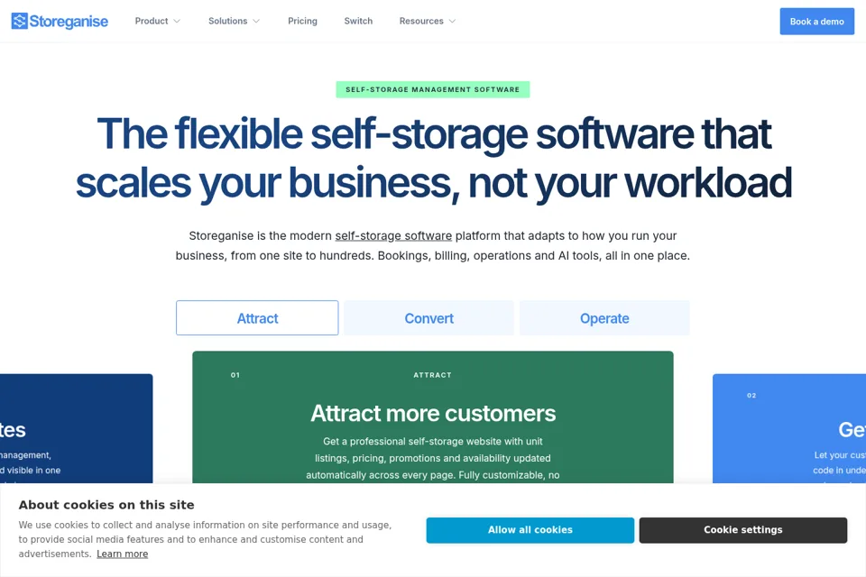 Aperçu de la landing page