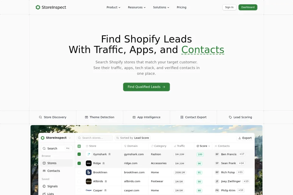 Landing page preview