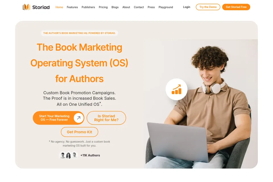 Aperçu de la landing page
