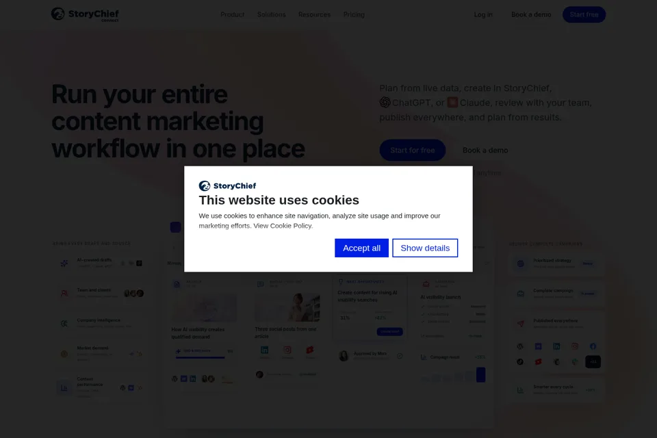 Landing page preview