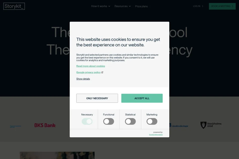 Aperçu de la landing page