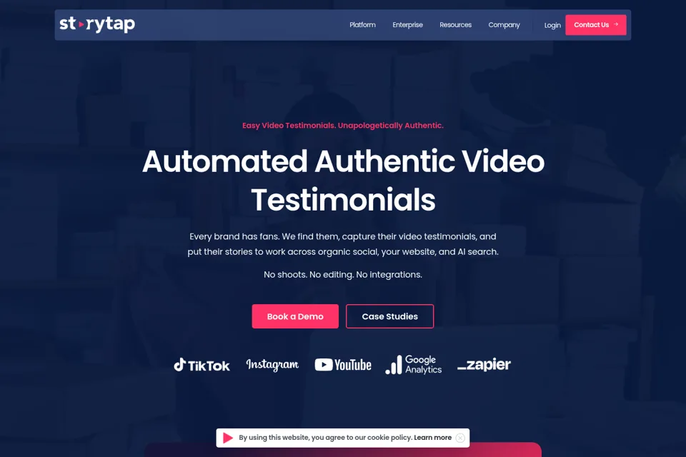 Aperçu de la landing page