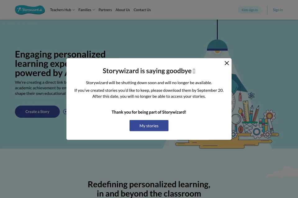 Aperçu de la landing page