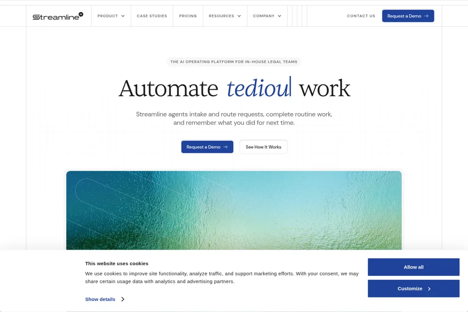 Aperçu de la landing page