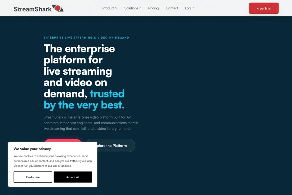 Aperçu de la landing page