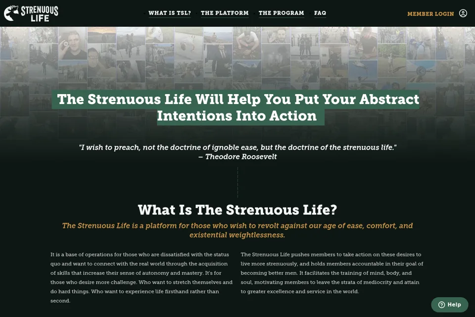 Aperçu de la landing page