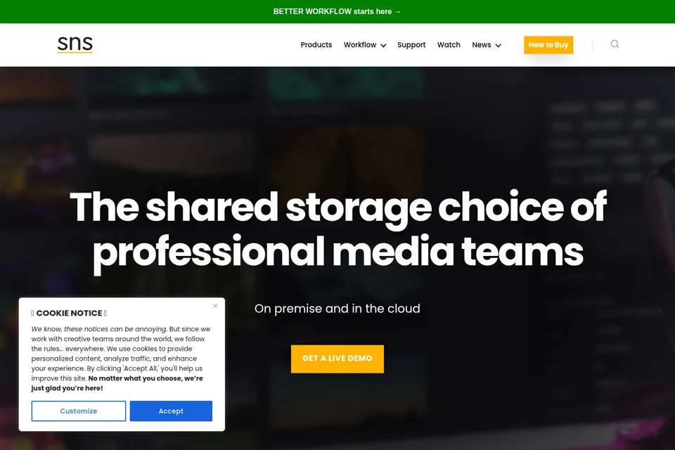 Aperçu de la landing page
