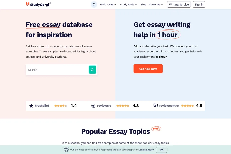 Landing page preview