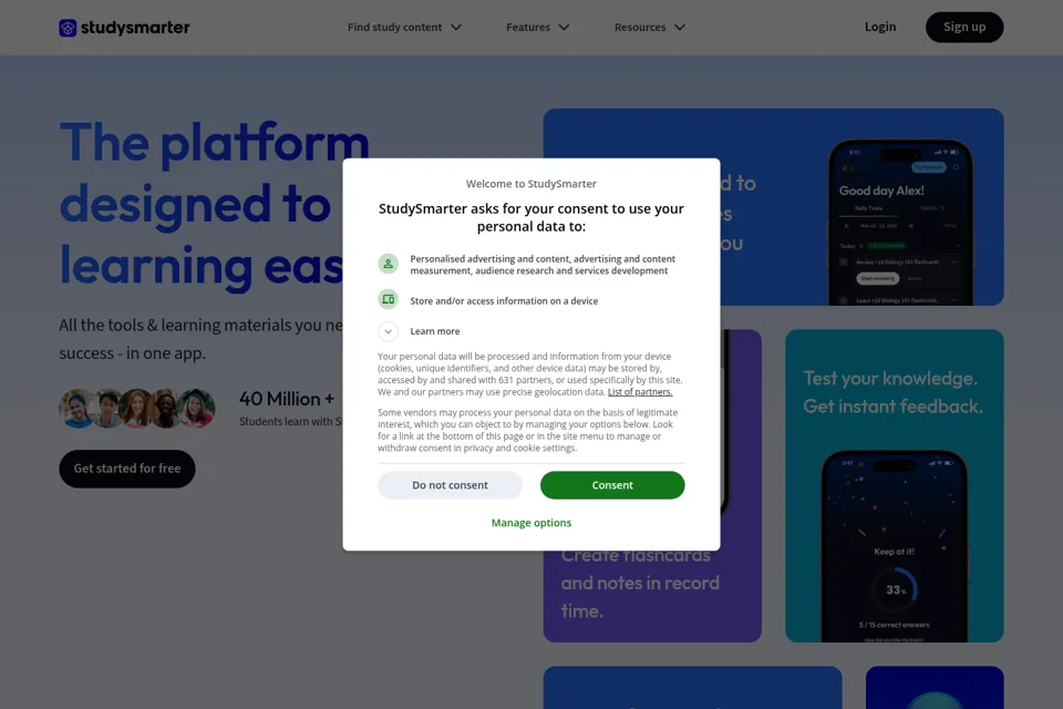 Landing page preview