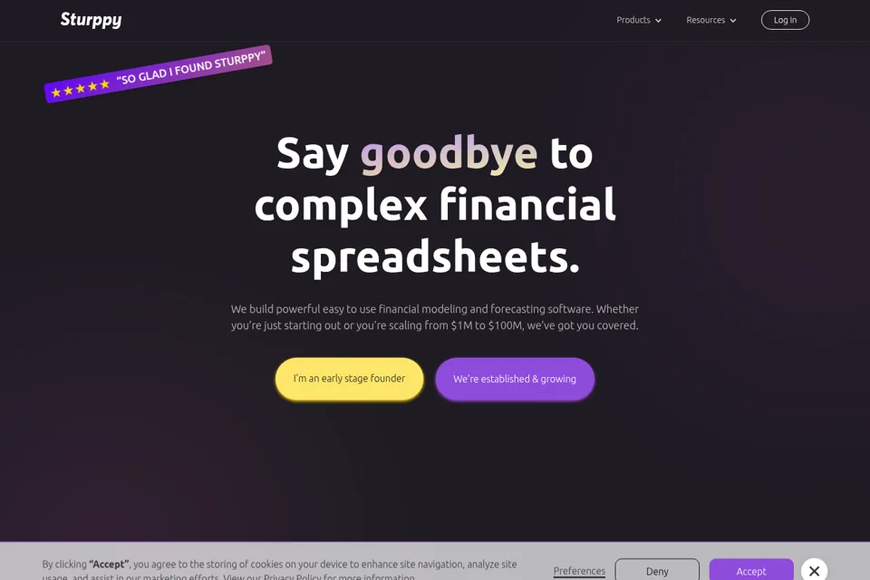Aperçu de la landing page