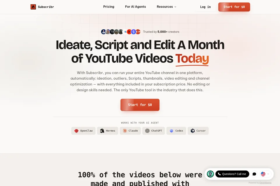 Landing page preview