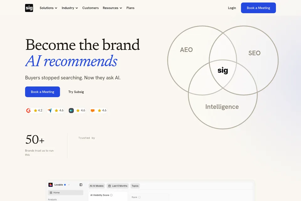 Aperçu de la landing page