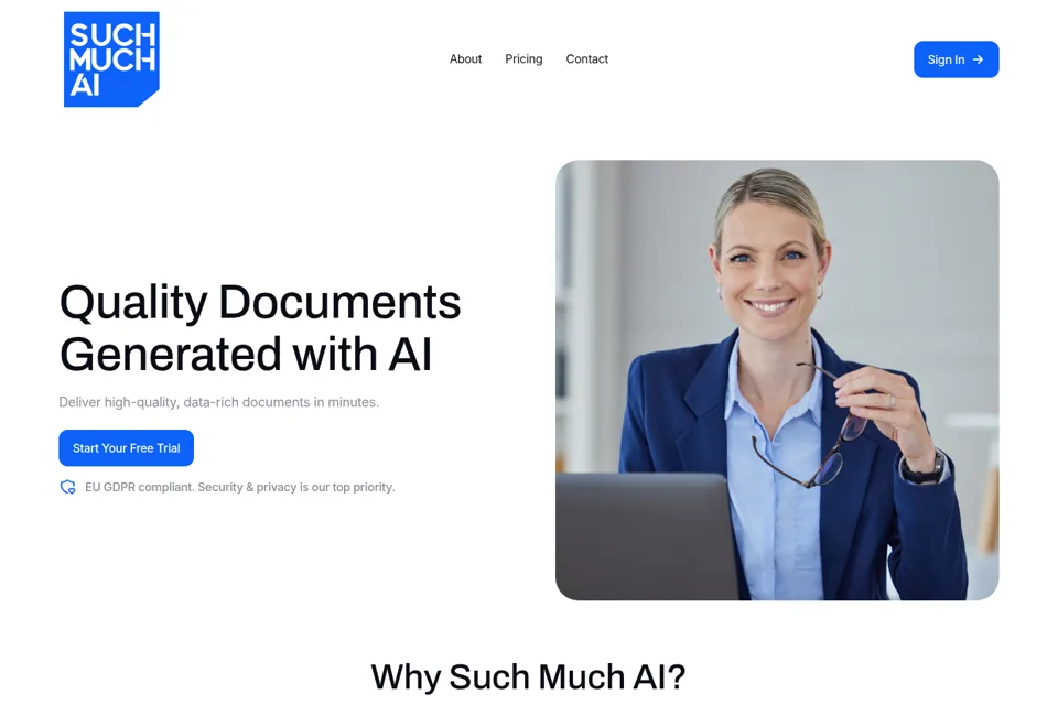 Aperçu de la landing page
