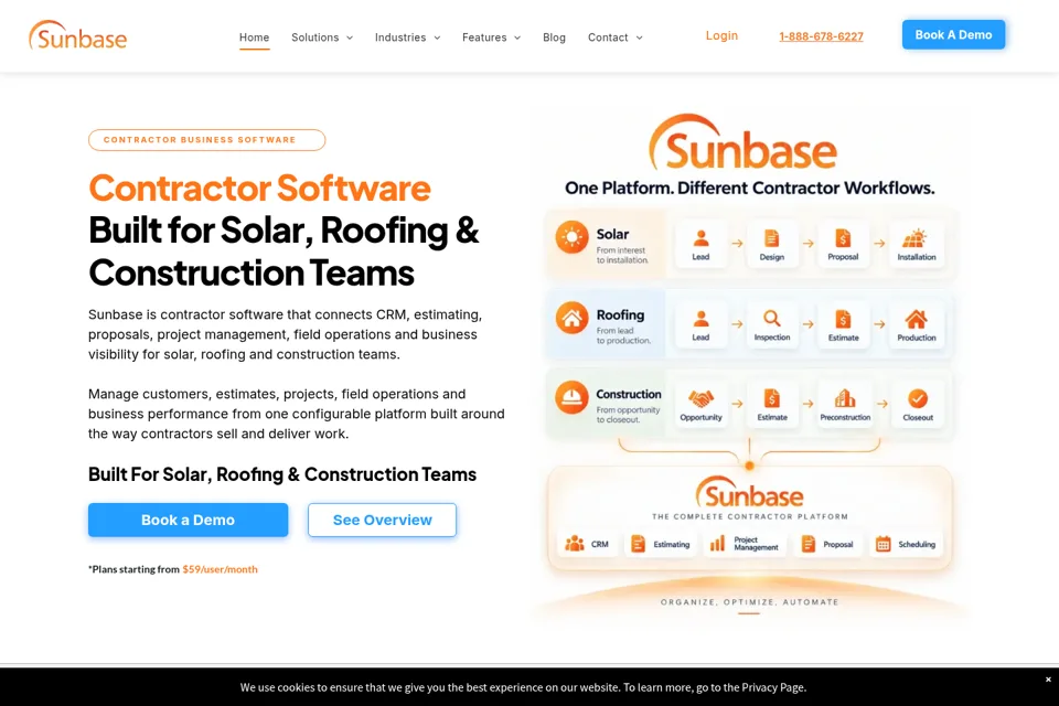Aperçu de la landing page