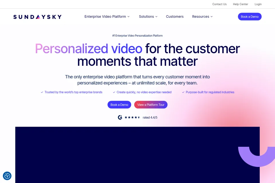 Aperçu de la landing page