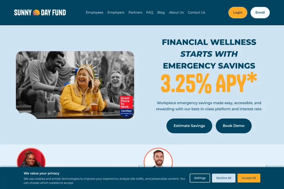 Aperçu de la landing page