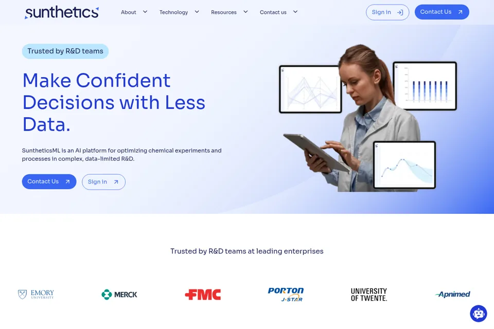 Aperçu de la landing page