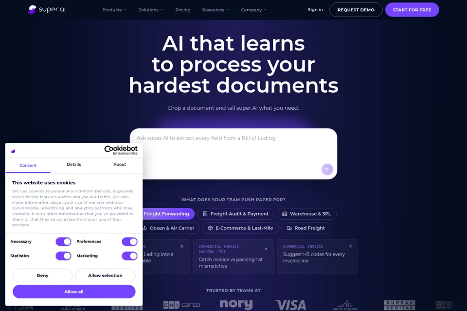 Aperçu de la landing page