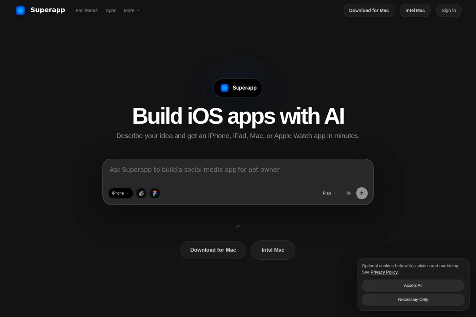 Landing page preview
