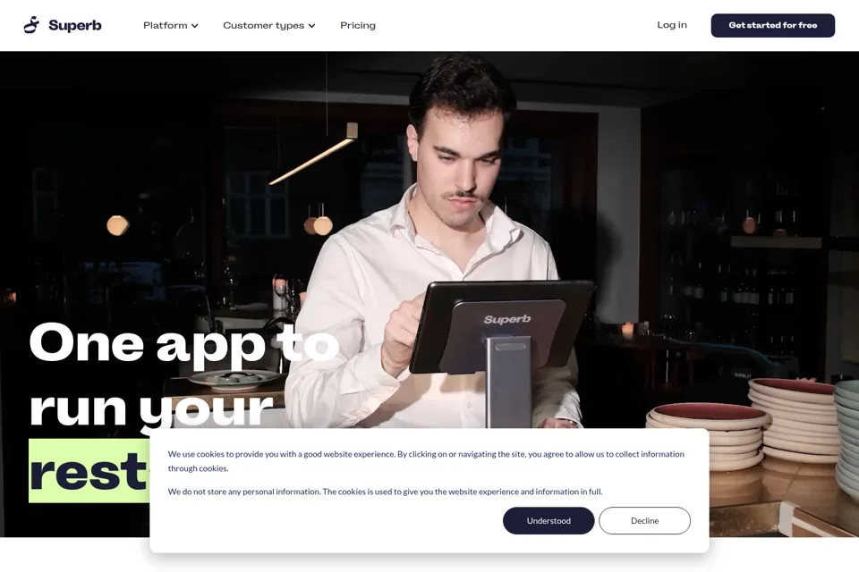 Aperçu de la landing page