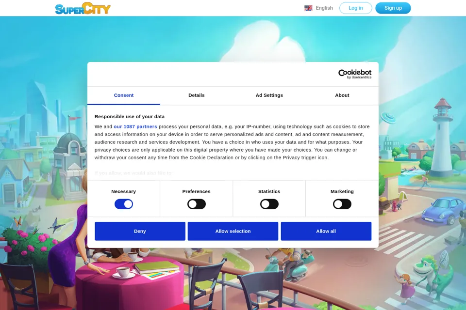 Aperçu de la landing page