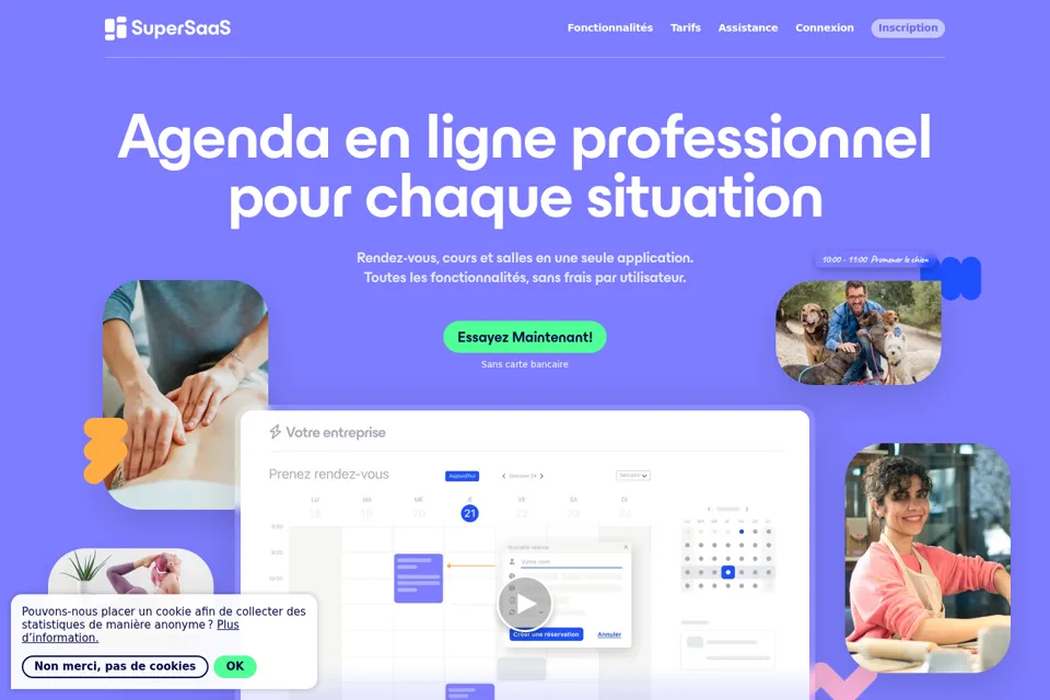 Aperçu de la landing page