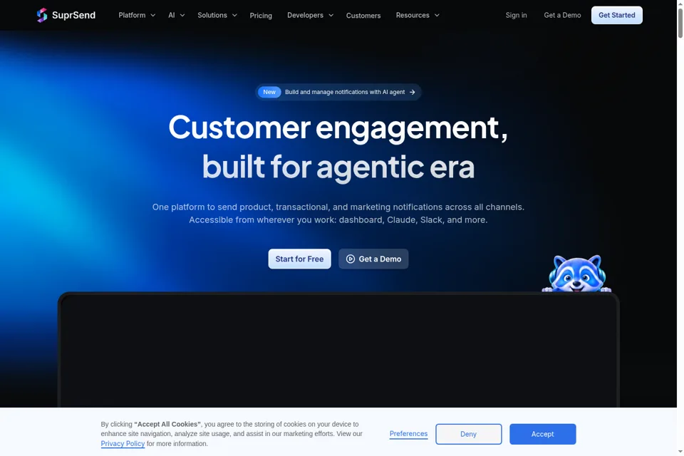 Landing page preview