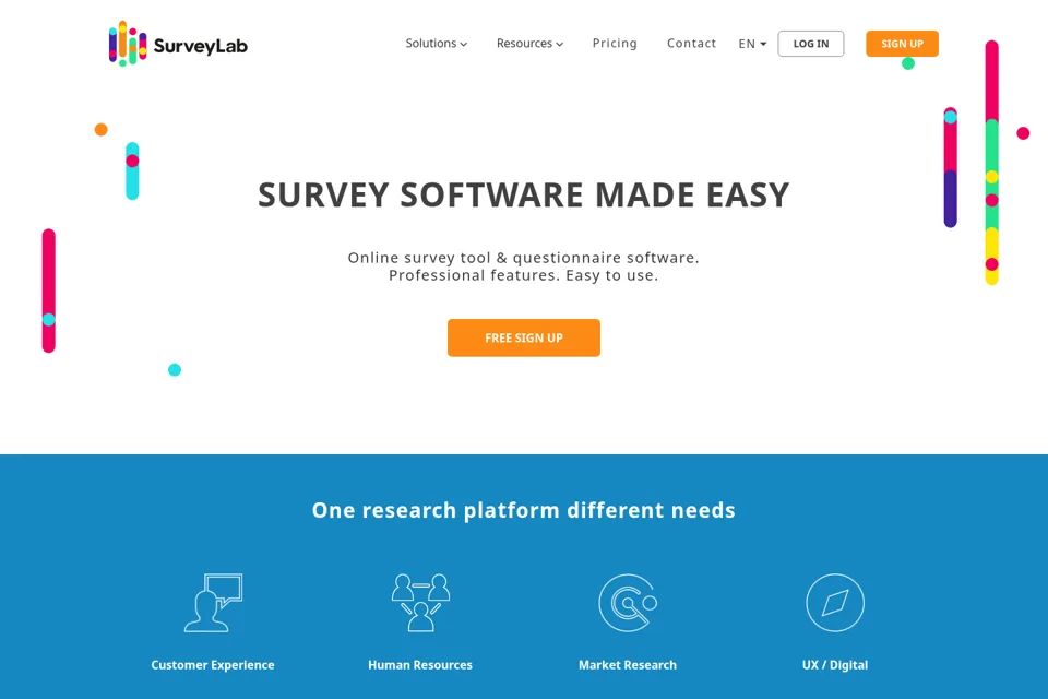 Aperçu de la landing page