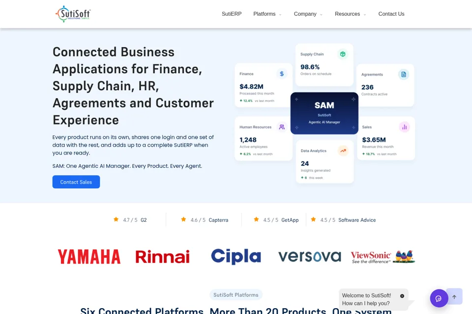 Aperçu de la landing page