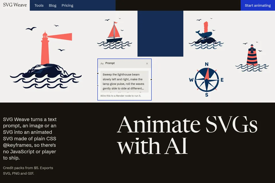 Aperçu de la landing page