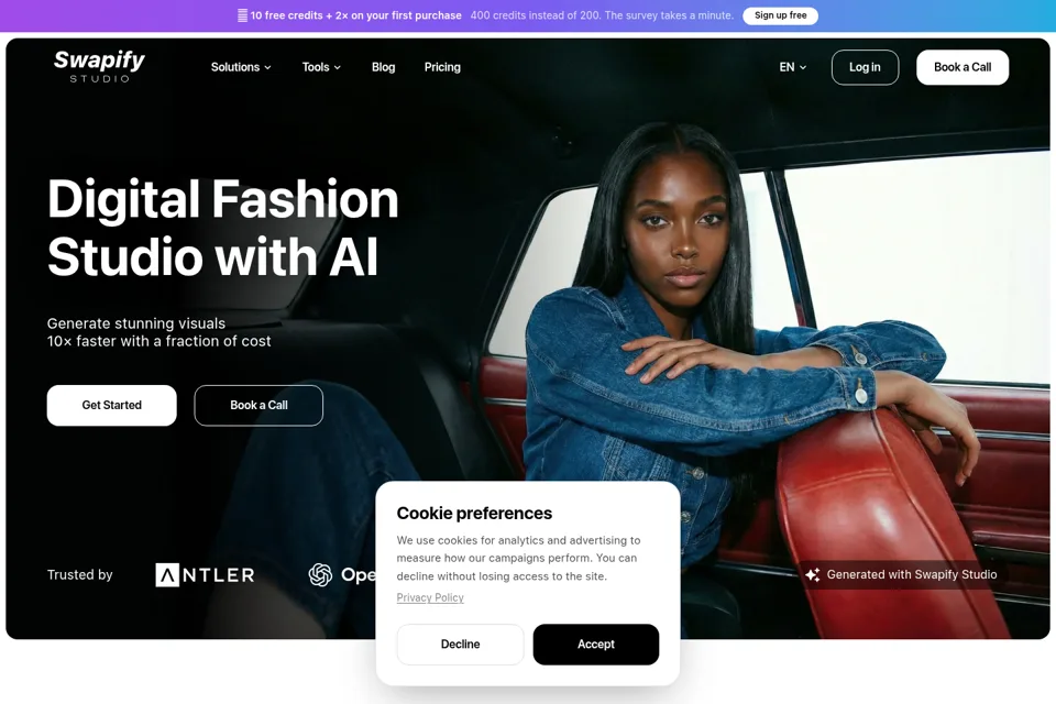 Aperçu de la landing page