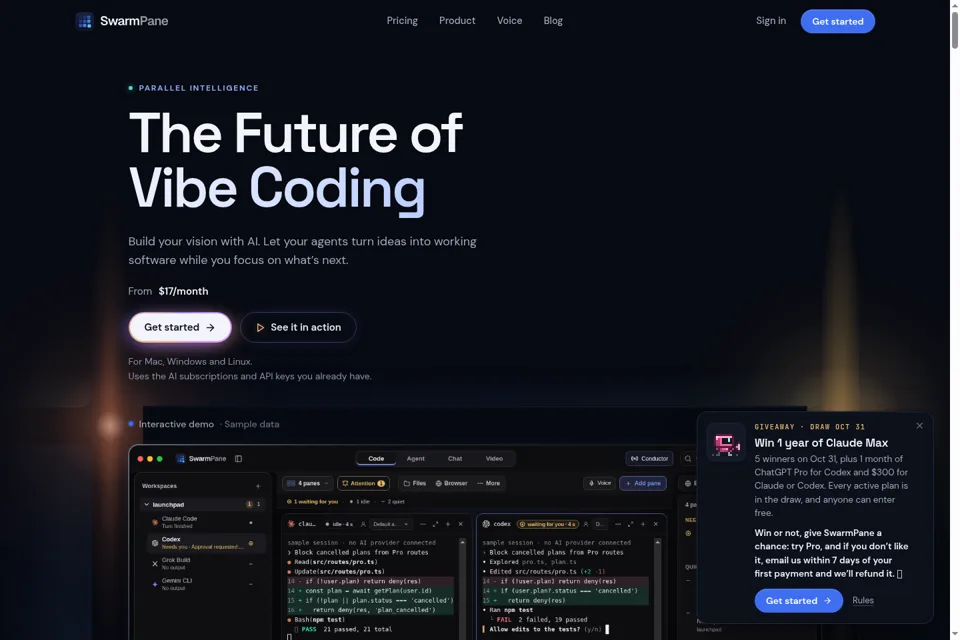 Landing page preview