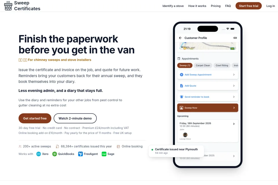 Aperçu de la landing page