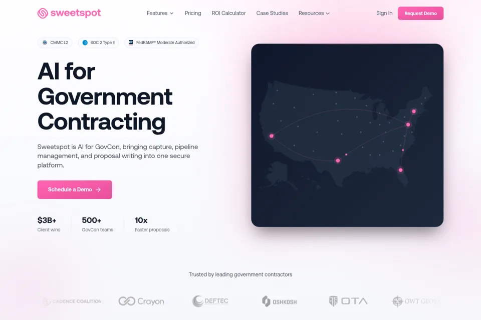 Aperçu de la landing page