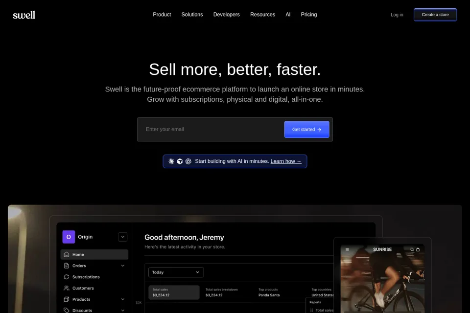 Landing page preview