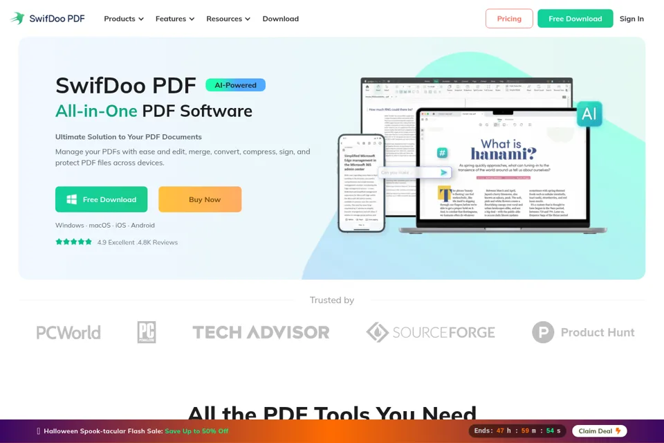 Landing page preview