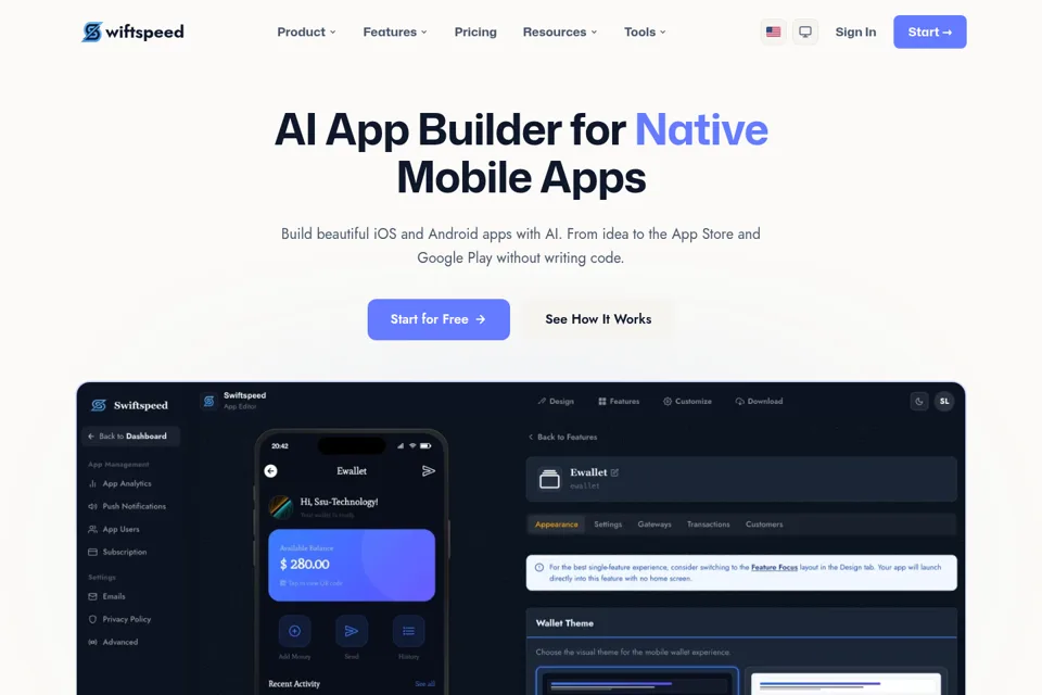 Landing page preview