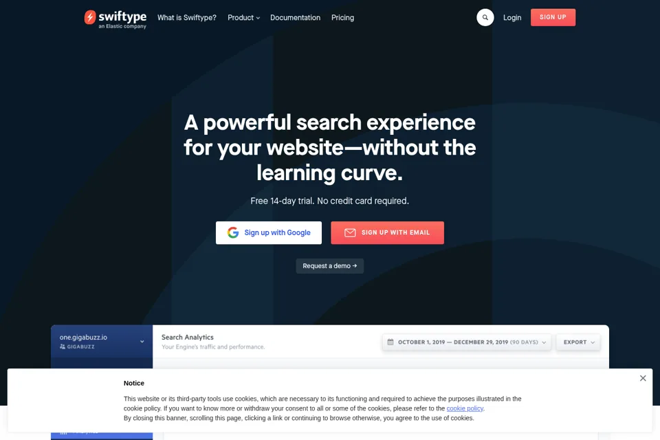 Aperçu de la landing page