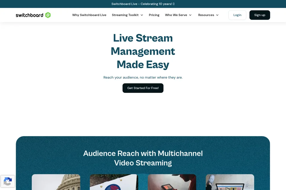 Aperçu de la landing page