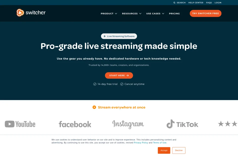Landing page preview