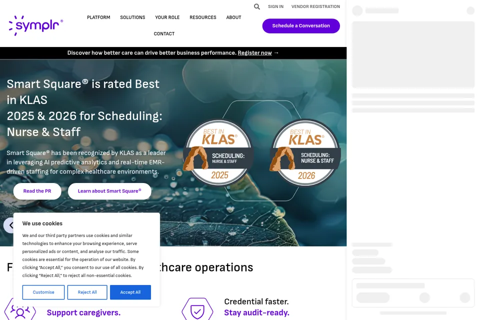 Aperçu de la landing page