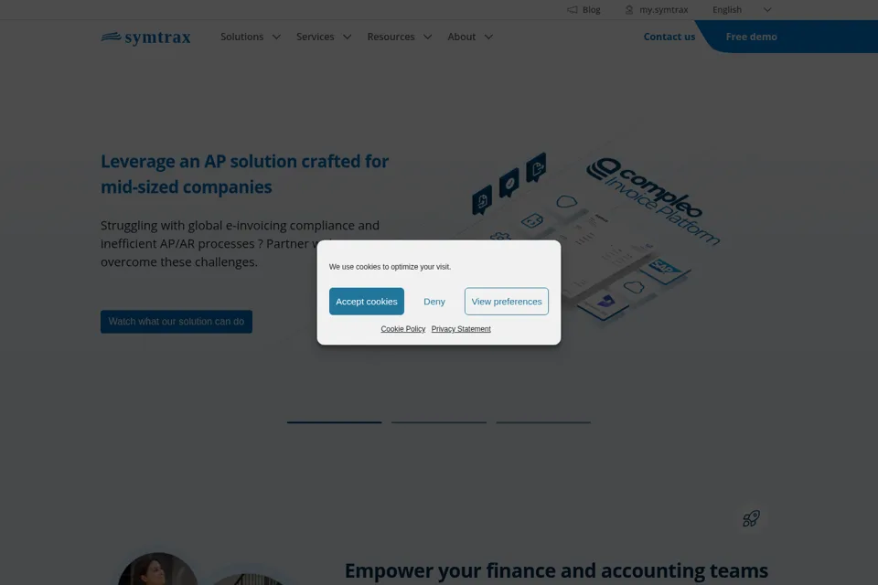 Aperçu de la landing page